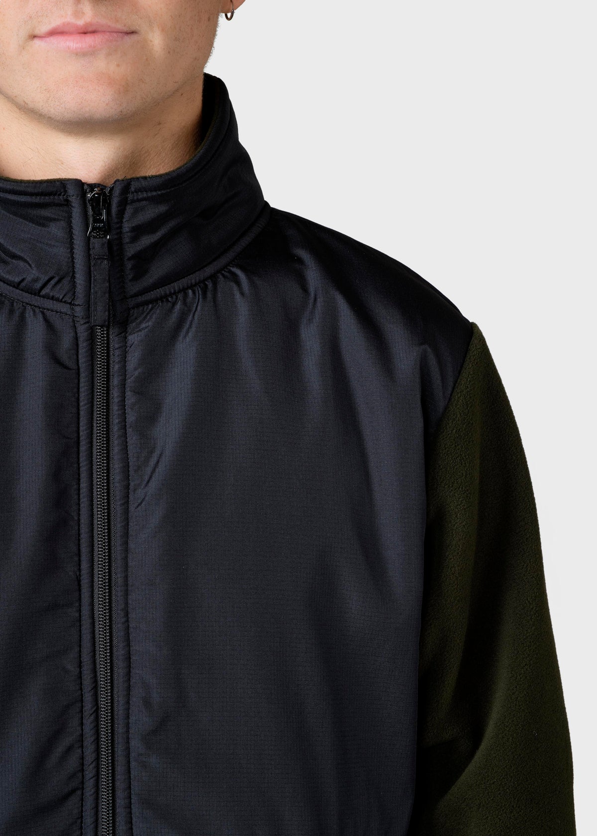 Klitmøller Collective ApS Midi fleece jacket Jackets Black/olive