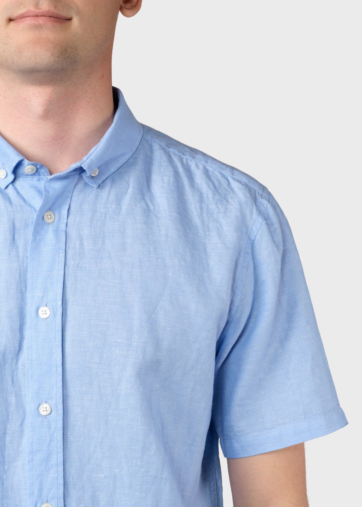 Klitmøller Collective ApS Mikkel linen shirt Shirts Blue melange
