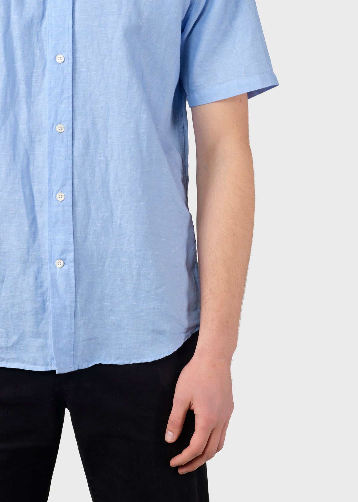 Klitmøller Collective ApS Mikkel linen shirt Shirts Blue melange