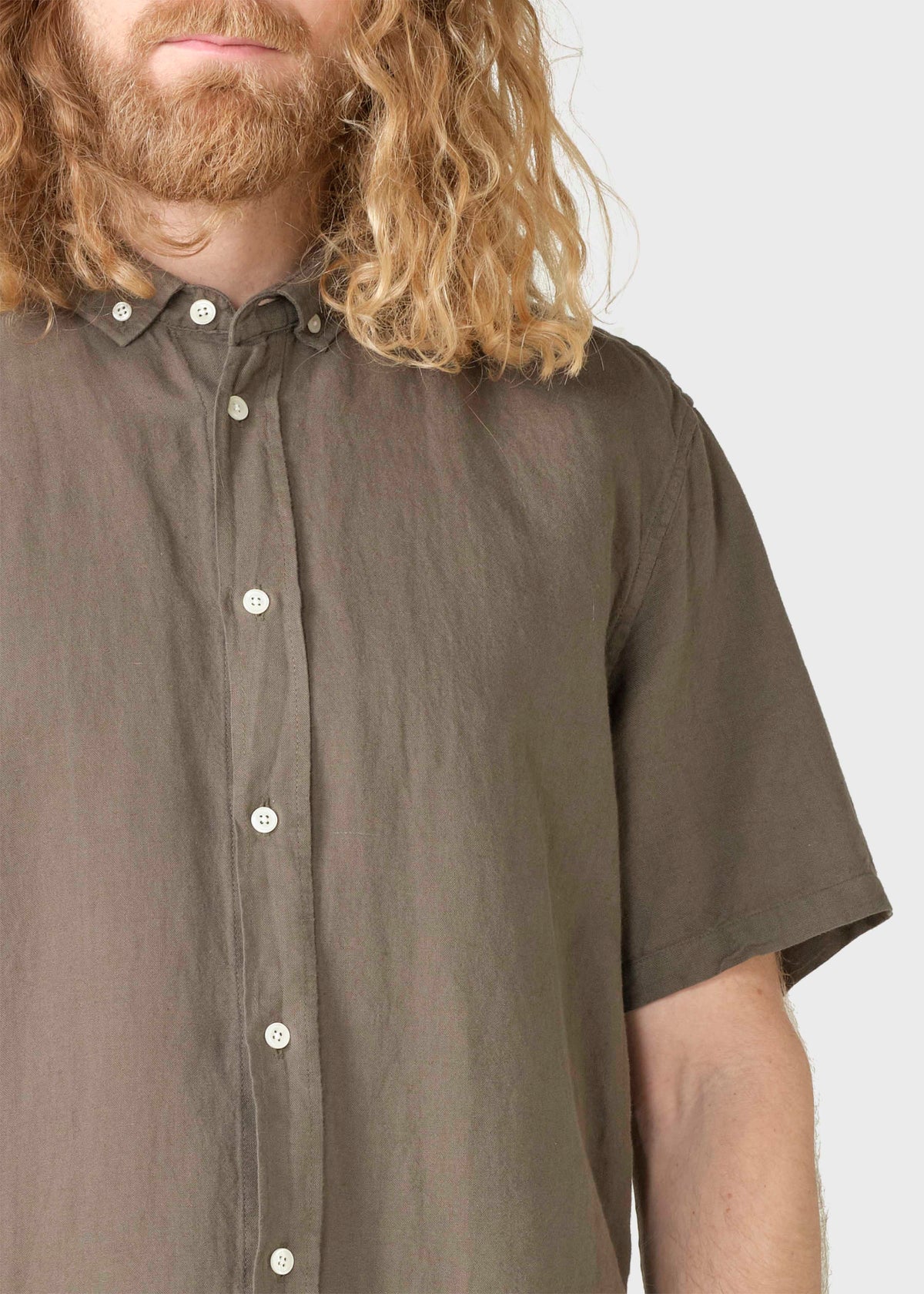 Klitmøller Collective ApS Mikkel linen shirt Shirts Taupe