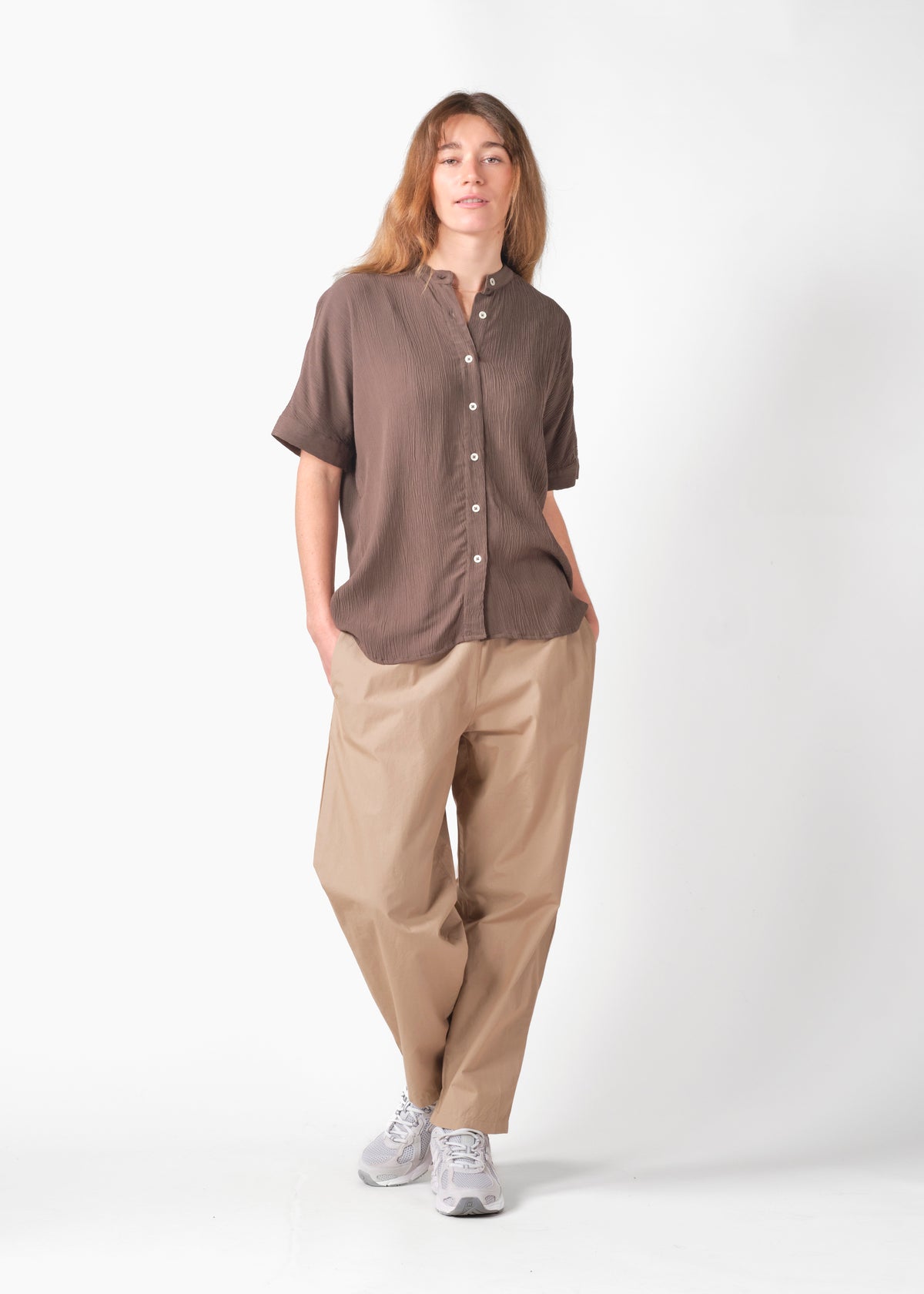 Klitmøller Collective ApS Mille S/S shirt Shirts Taupe