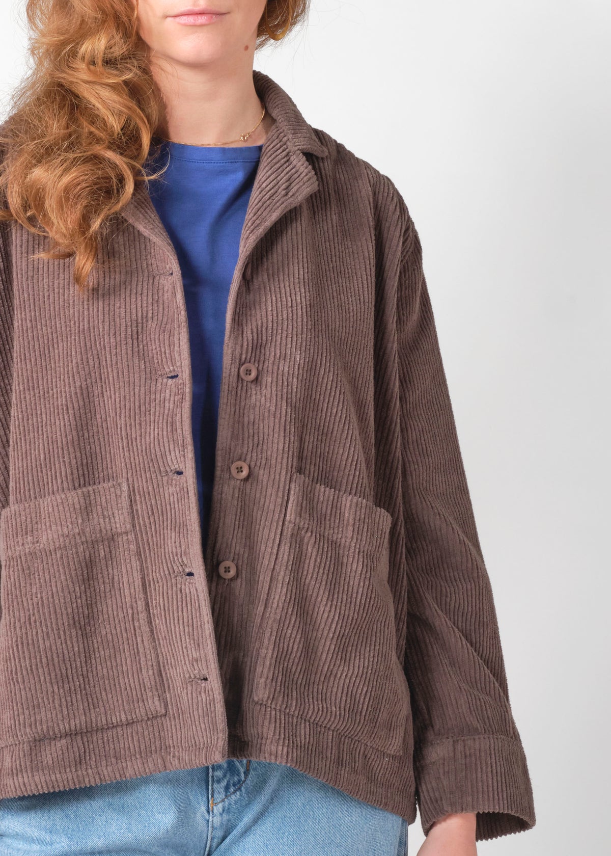 Klitmøller Collective ApS Nille cord overshirt GOTS Jackets Taupe