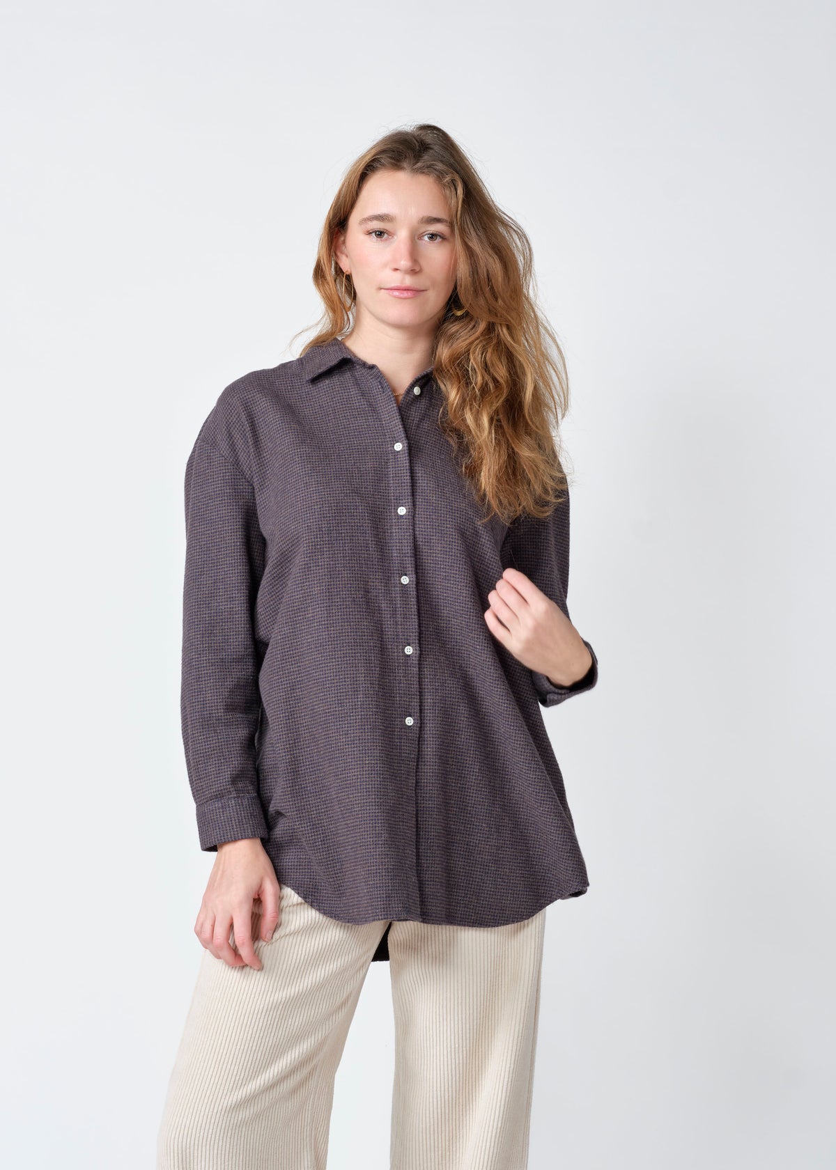 Klitmøller Collective ApS Ofelia check shirt Shirts Black/taupe
