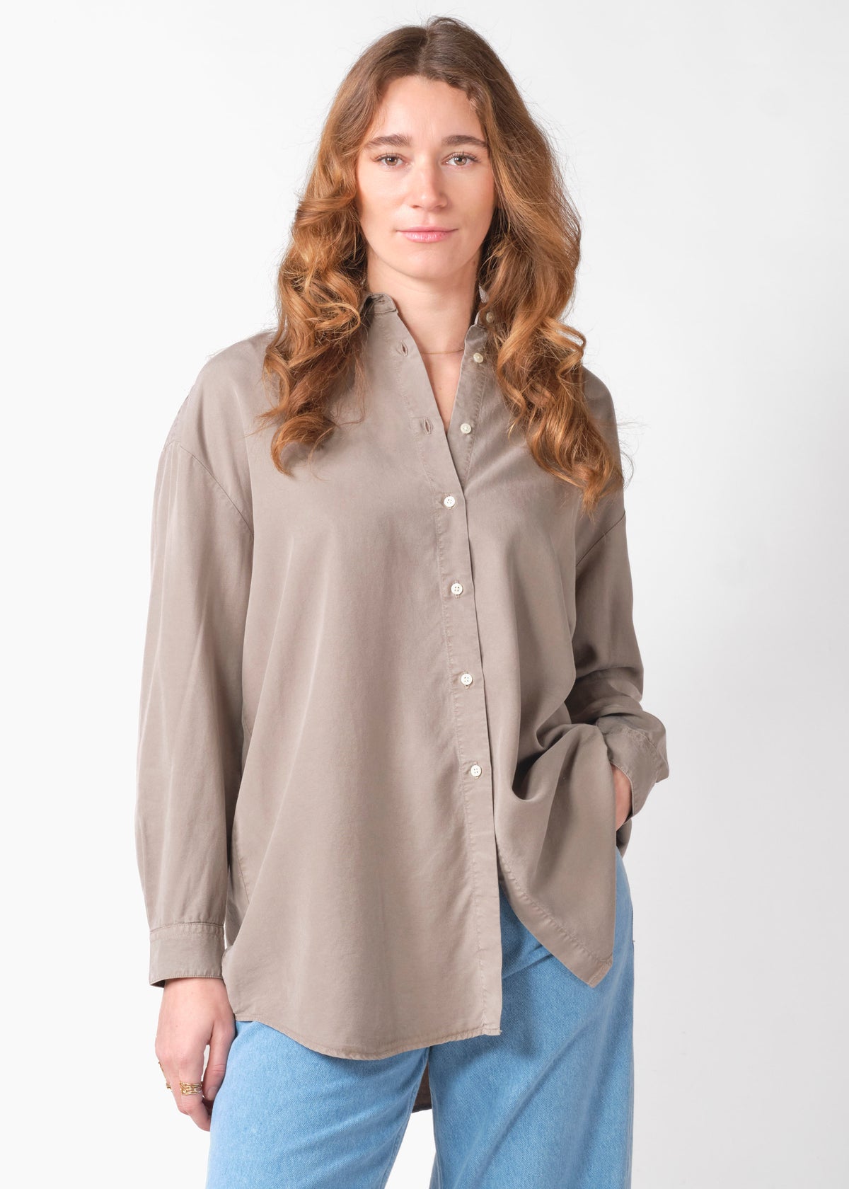 Klitmøller Collective ApS Ofelia lyocell shirt Shirts Cashew