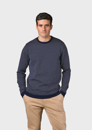 Klitmøller Collective ApS Otto knit Knitted sweaters Navy/cream