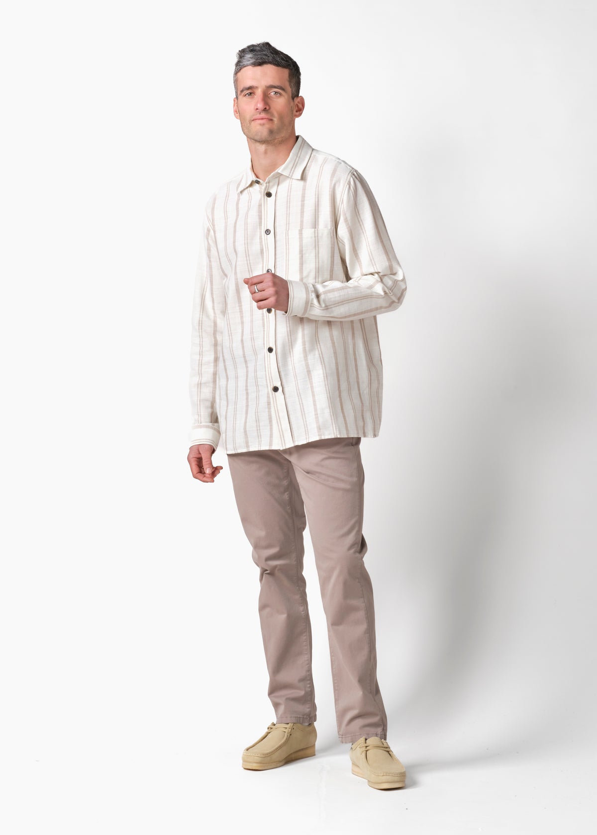 Klitmøller Collective ApS Per L/S shirt Shirts White/sand