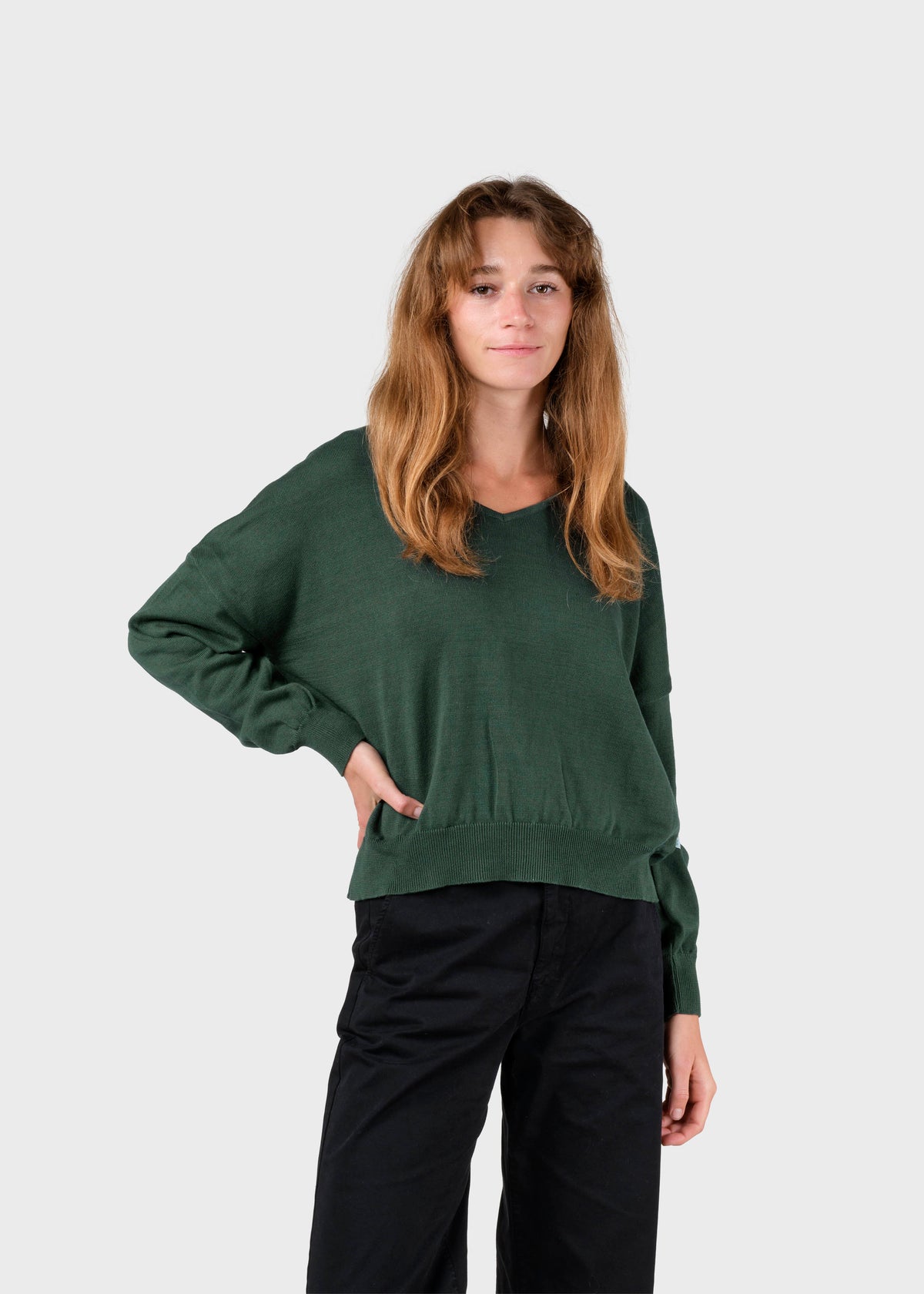 Klitmøller Collective ApS Randi knit Knitted sweaters Moss Green