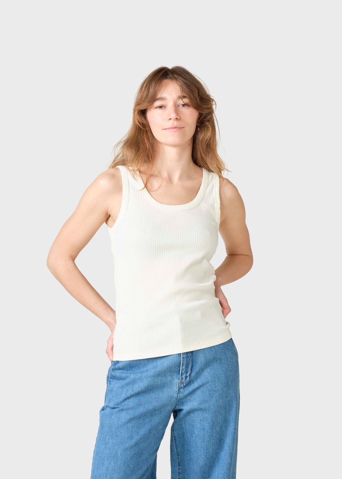 Klitmøller Collective ApS Rib top OCS T-Shirts Cream