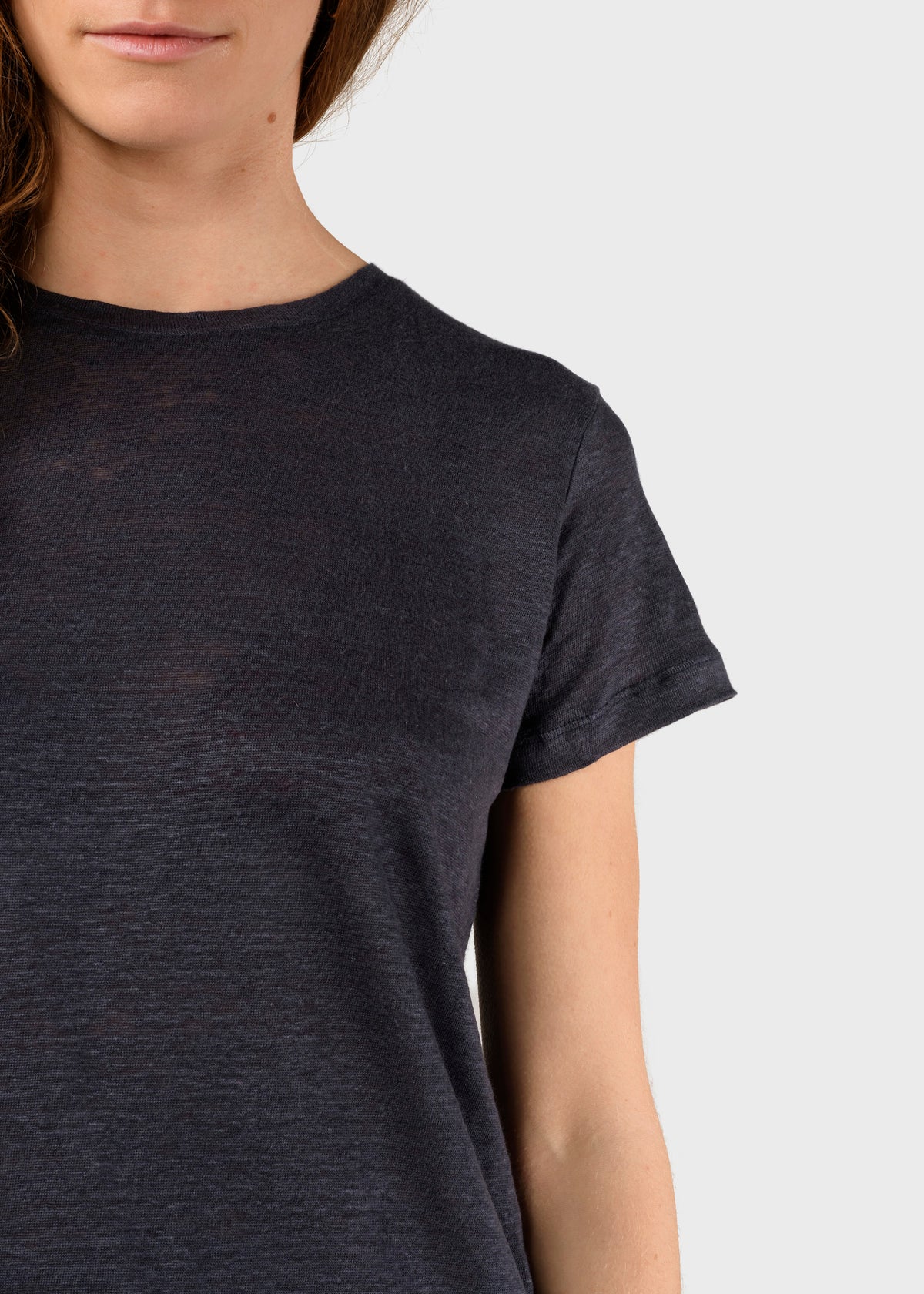 Klitmøller Collective ApS Rikke linen tee T-Shirts Navy