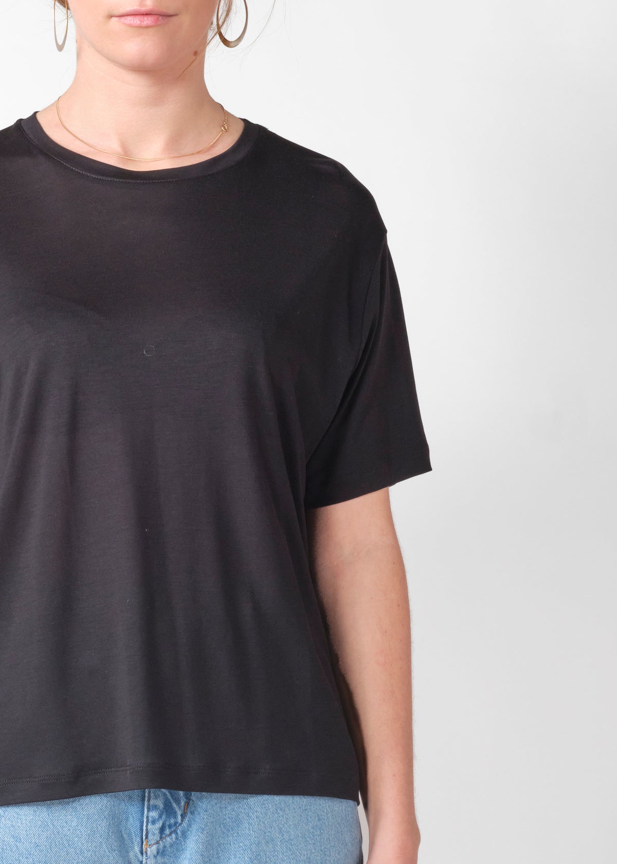 Klitmøller Collective ApS Rose lyocell tee T-Shirts Black