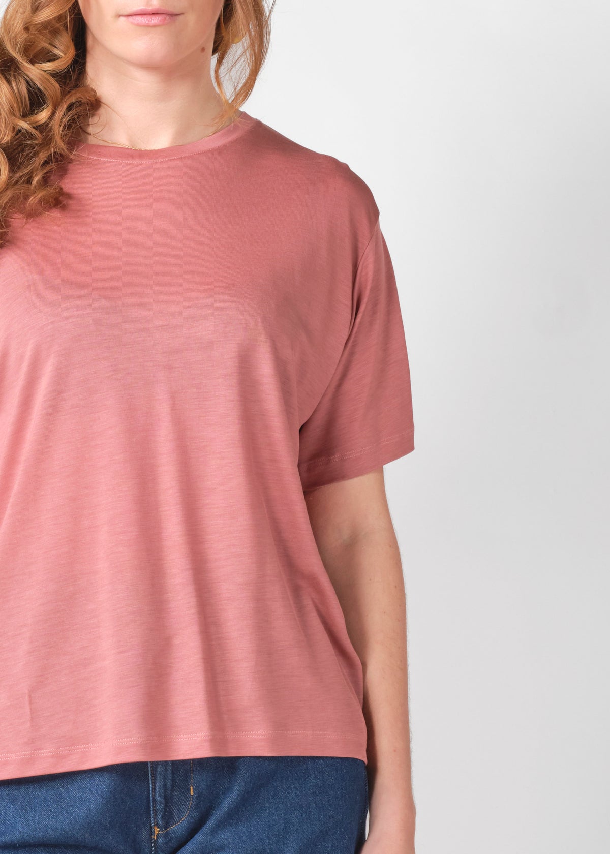 Klitmøller Collective ApS Rose lyocell tee T-Shirts Faded rose