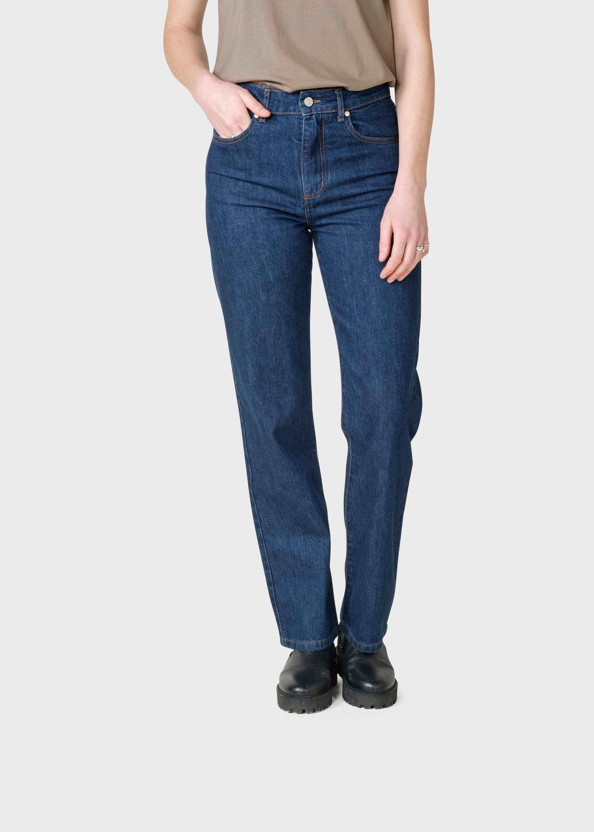 Klitmøller Collective ApS Rubi denim pants Pants Dark blue stonewash