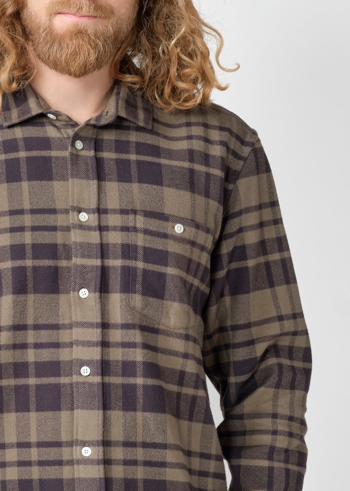 Klitmøller Collective ApS Scott shirt Shirts Navy/taupe