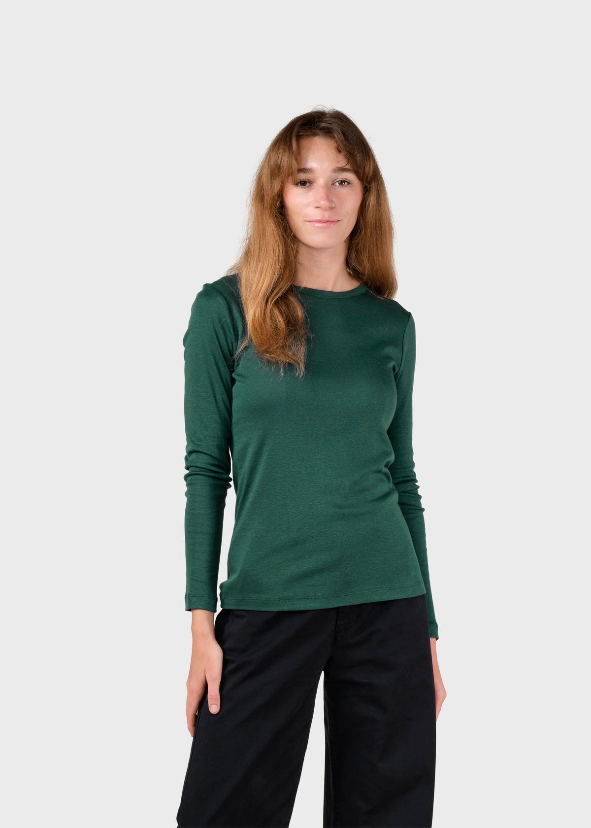 Klitmøller Collective ApS Selma LS tee OCS T-Shirts Moss Green