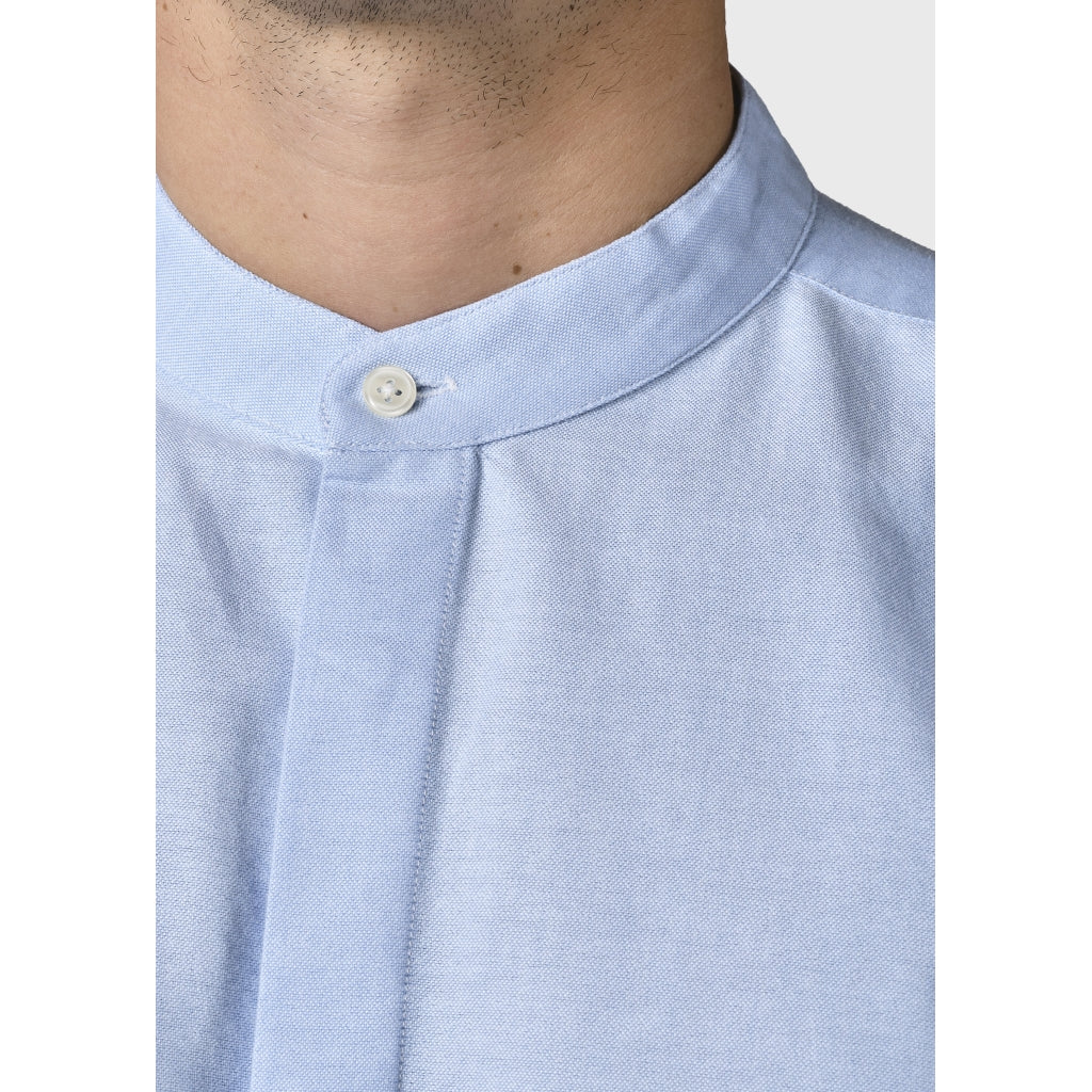Klitmøller Collective ApS Simon shirt GOTS Shirts Blue melange