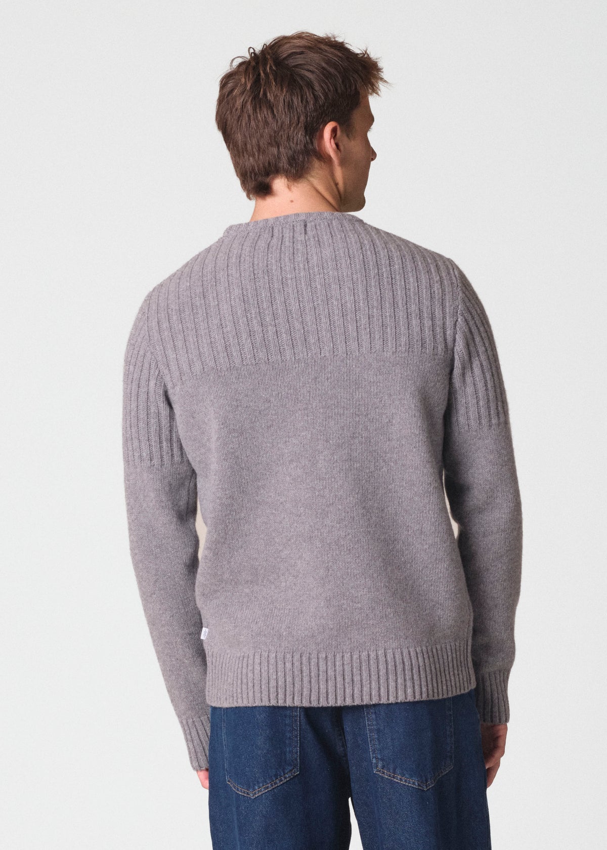 Klitmøller Collective ApS Søren knit Knitted sweaters Light grey