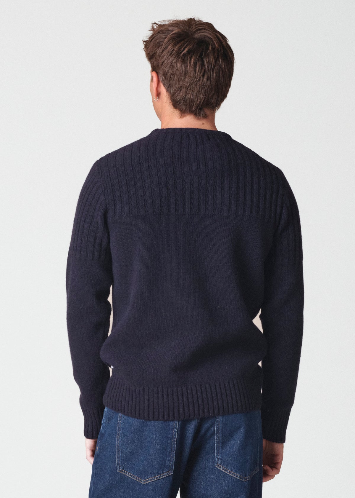 Klitmøller Collective ApS Søren knit Knitted sweaters Navy
