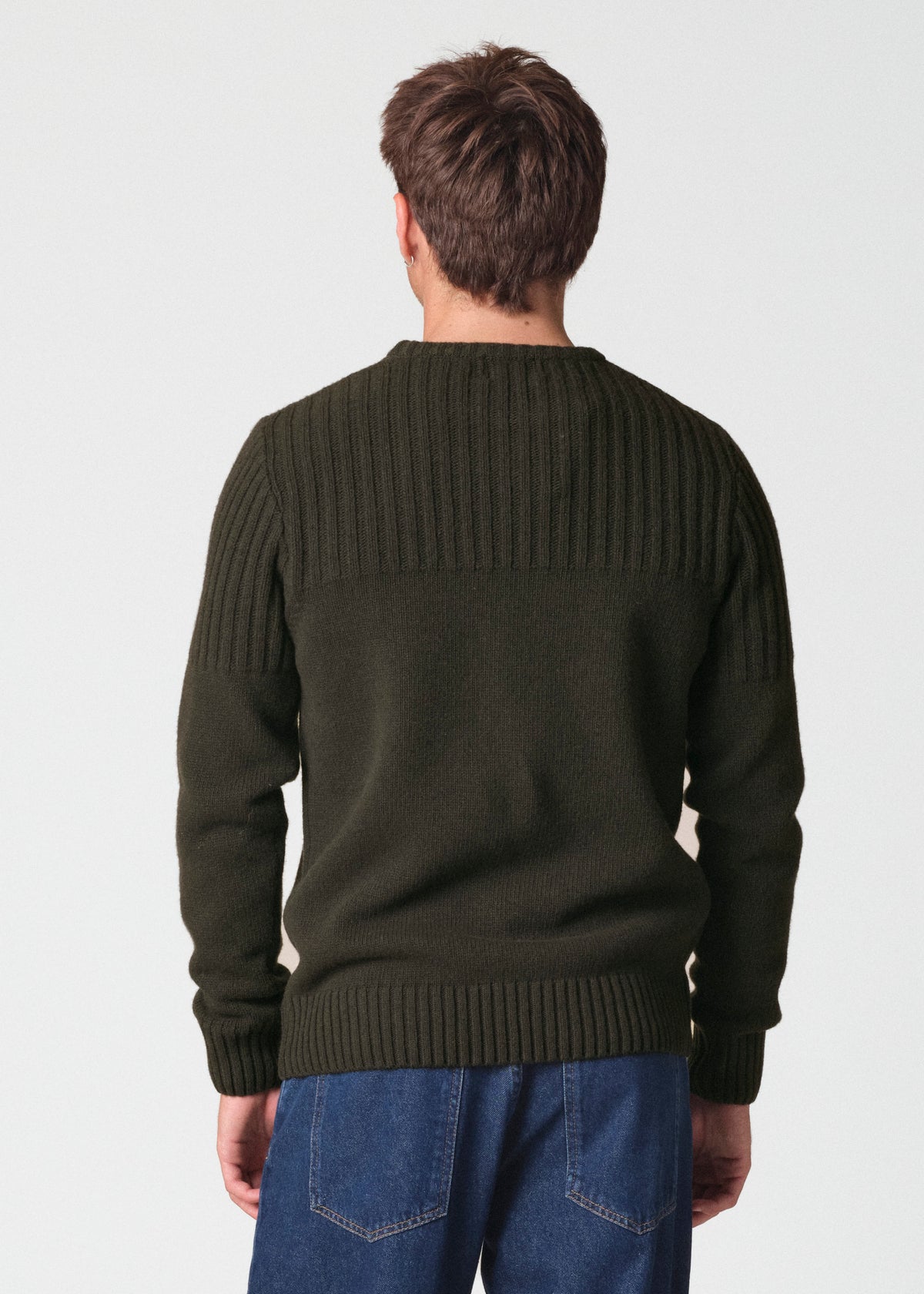 Klitmøller Collective ApS Søren knit Knitted sweaters Olive