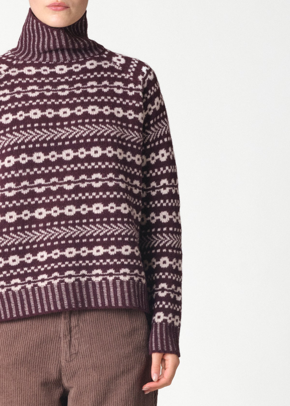 Klitmøller Collective ApS Sofie knit Knitted sweaters Burgundy/cream