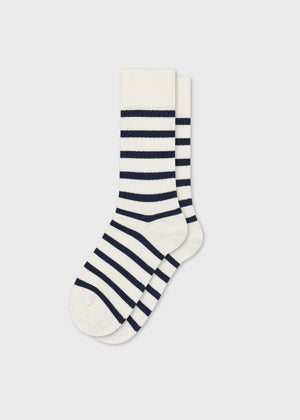 Klitmøller Collective ApS Stripe sock Socks Cream/ocean