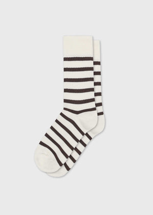 Klitmøller Collective ApS Stripe sock Socks Cream/taupe