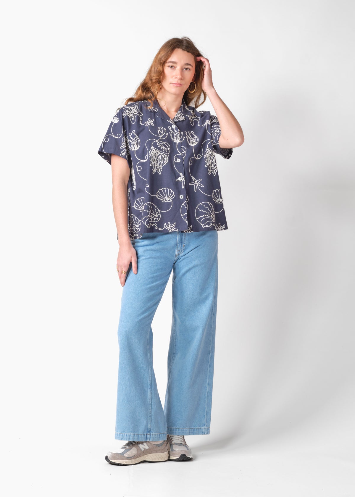 Klitmøller Collective ApS Svea shirt Shirts Navy/white