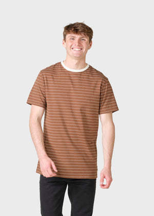 Klitmøller Collective ApS Tom tee T-Shirts Burnt sienna/cream