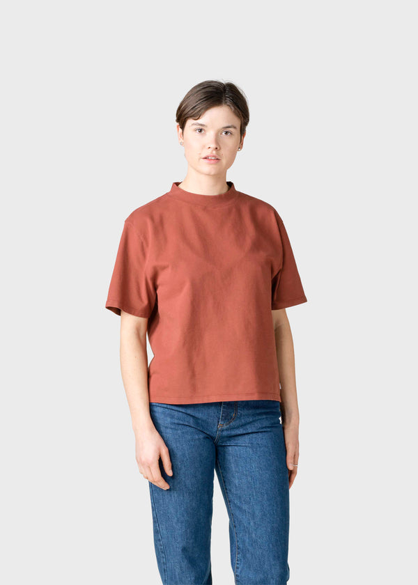 Klitmøller Collective ApS Uma mock tee T-Shirts Terracotta