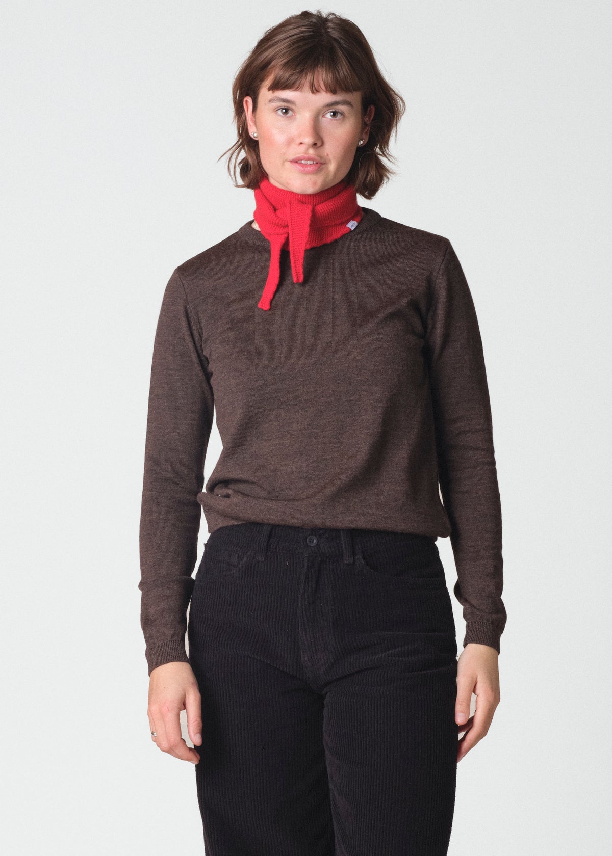 Klitmøller Collective ApS Violet small knit scarf Scarfs Red