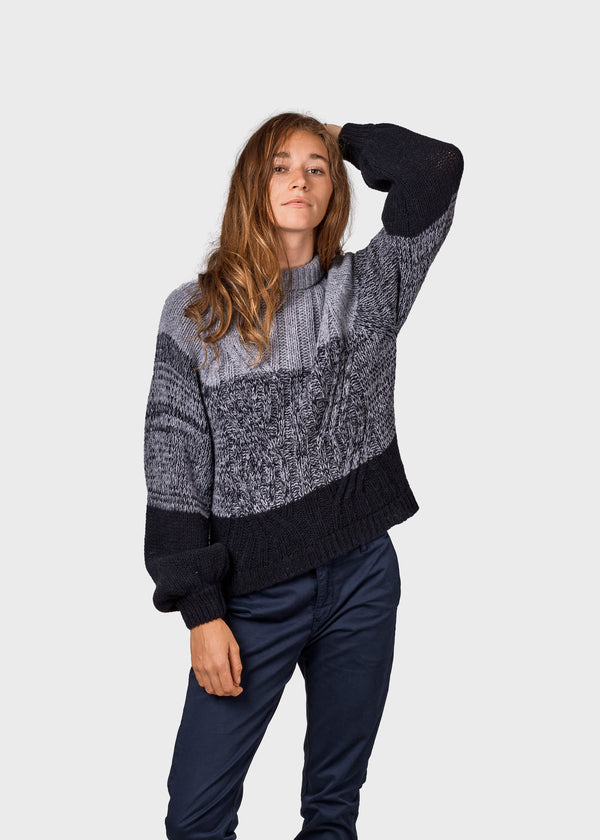Klitmøller Collective ApS Viva knit Knitted sweaters Black/light grey