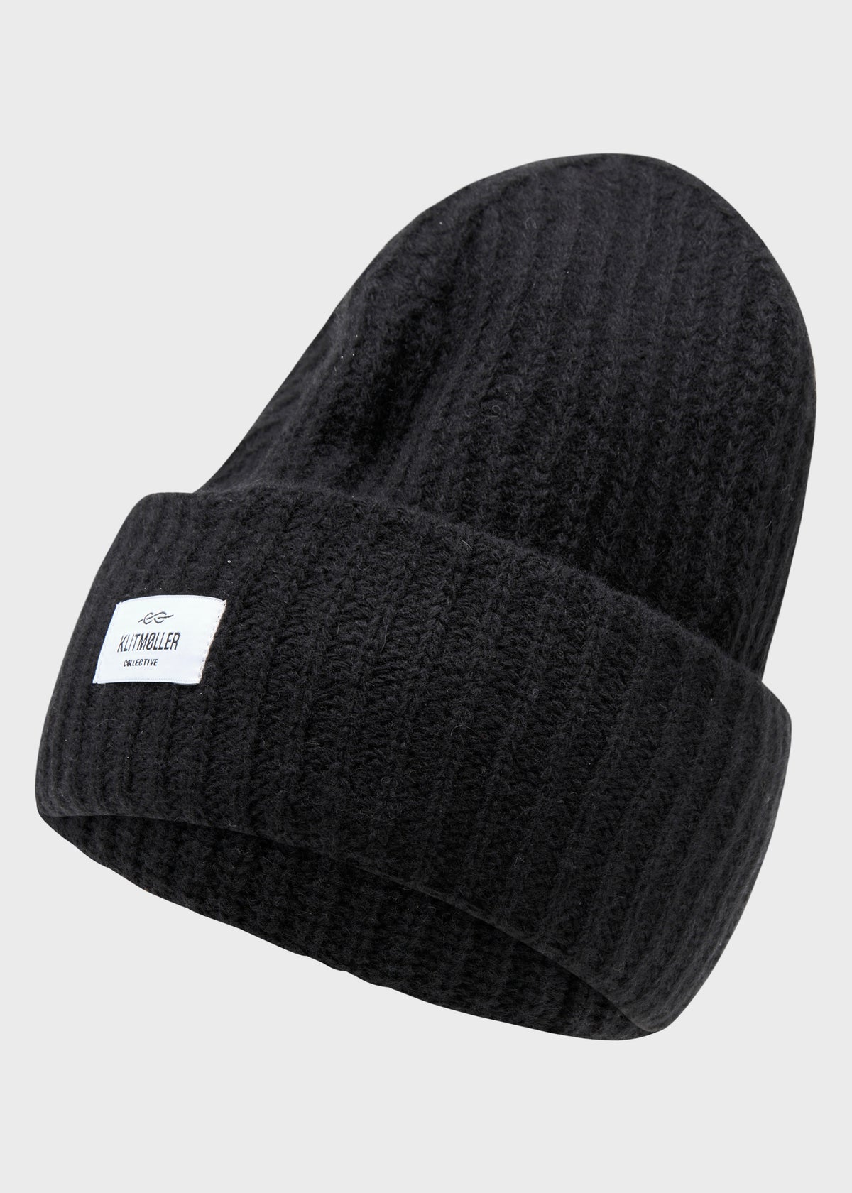 Klitmøller Collective ApS Wide rib beanie Beanies Black