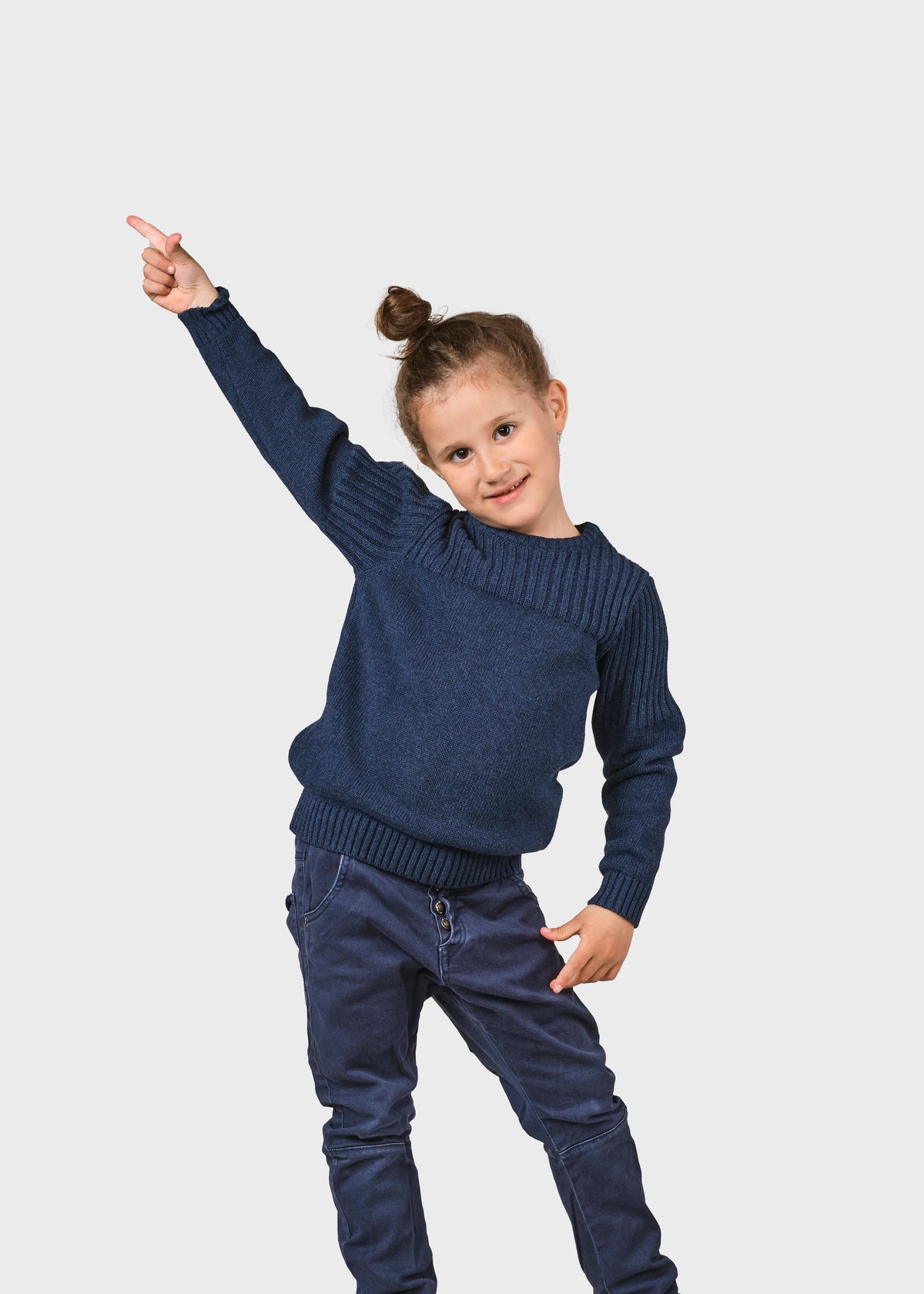 Klitmøller Collective ApS Kids pattern cotton knit Knitted sweaters Ocean