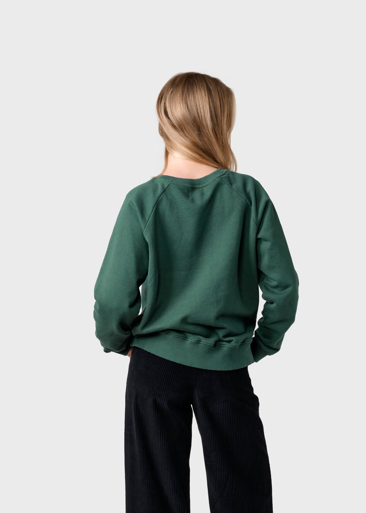 Klitmøller Collective ApS Maja logo crew Sweatshirts Moss Green
