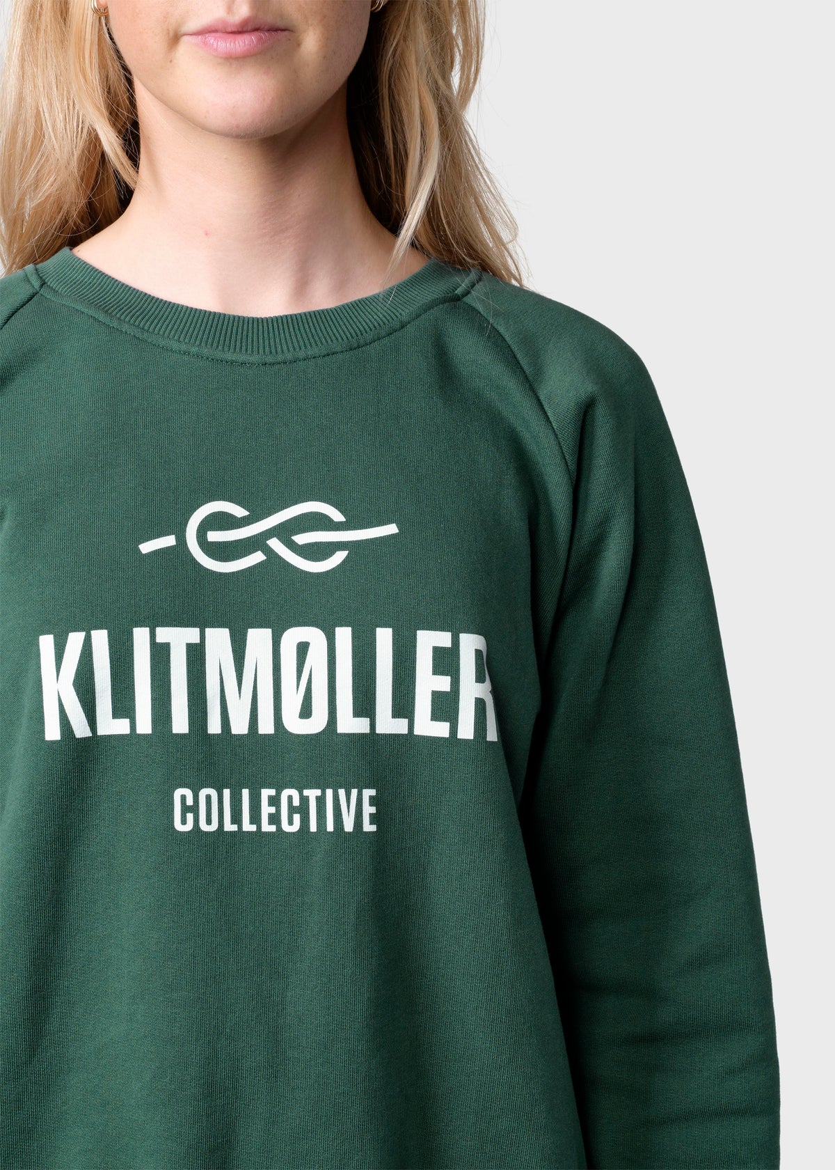 Klitmøller Collective ApS Maja logo crew Sweatshirts Moss Green