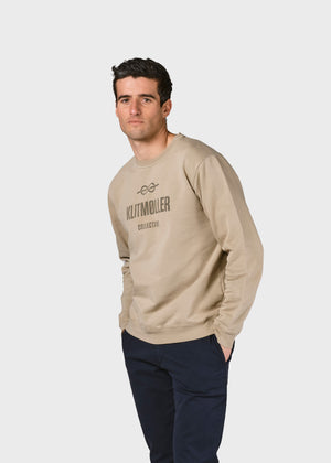 Klitmøller Collective ApS Mens logo crew Sweatshirts Sand