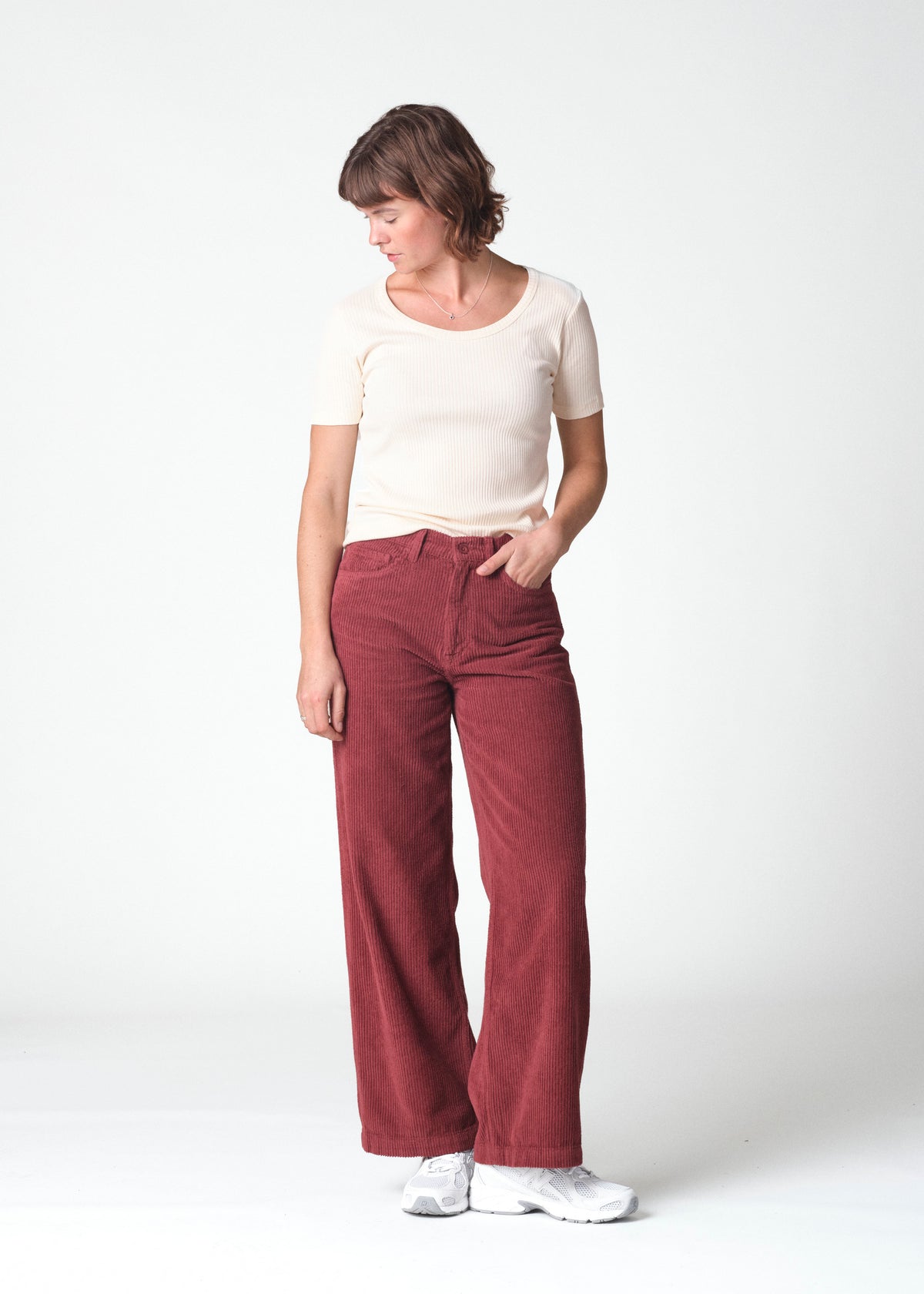 Klitmøller Collective ApS AMELIA CORD PANTS Pants Burgundy