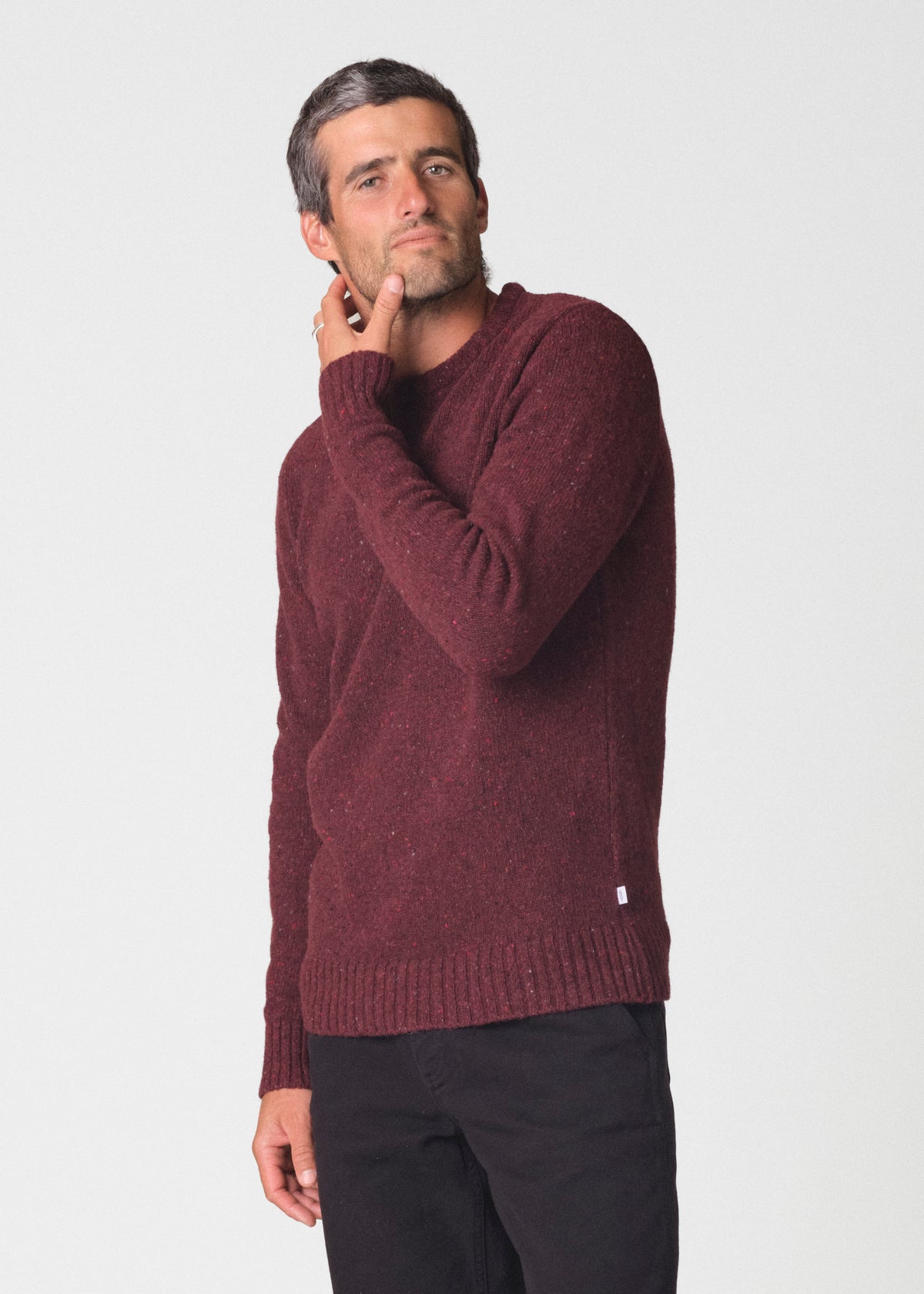 Klitmøller Collective ApS Aage knit Knitted sweaters Burgundy