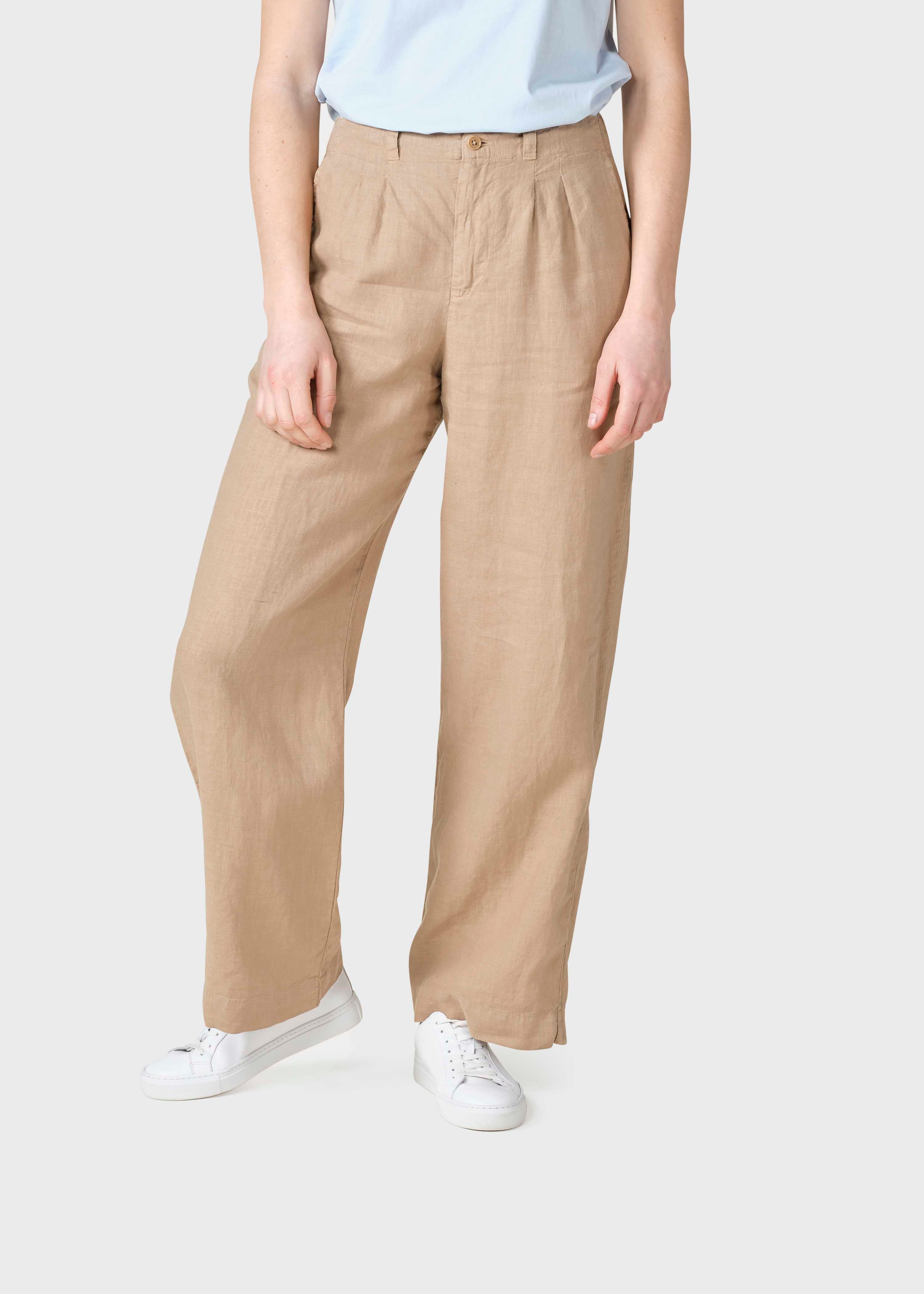 Ada linen pants - Sand – klitmollercollective.com