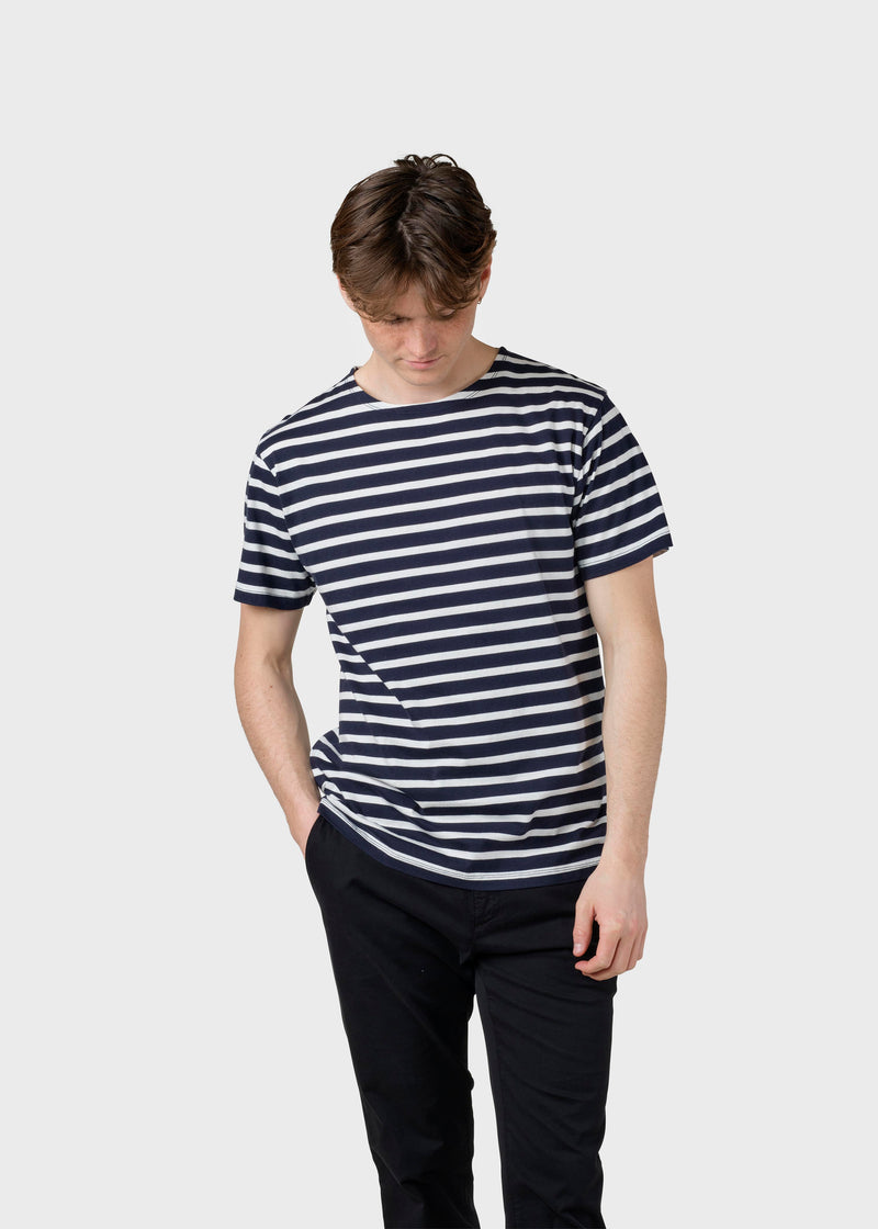 Klitmøller Collective ApS Albert tee T-Shirts Navy/cream