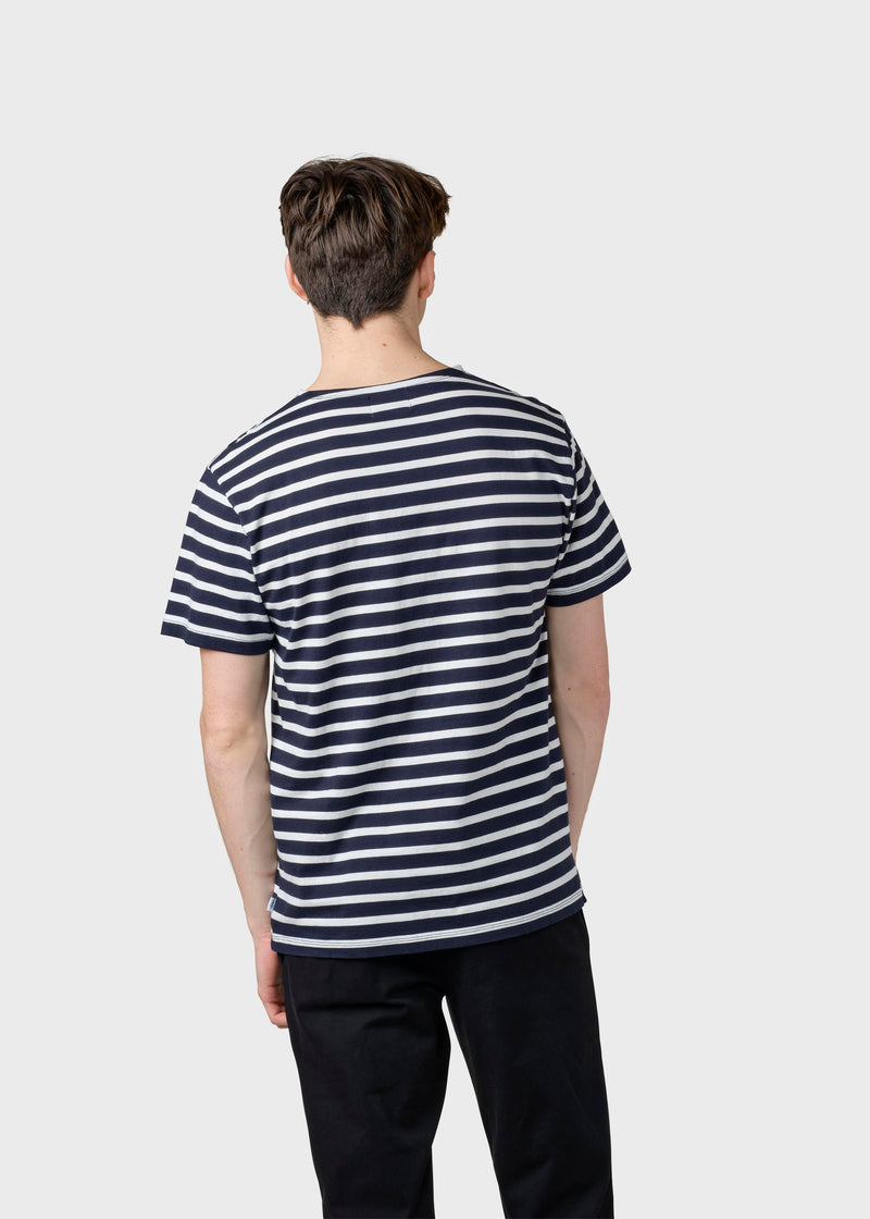 Klitmøller Collective ApS Albert tee T-Shirts Navy/cream