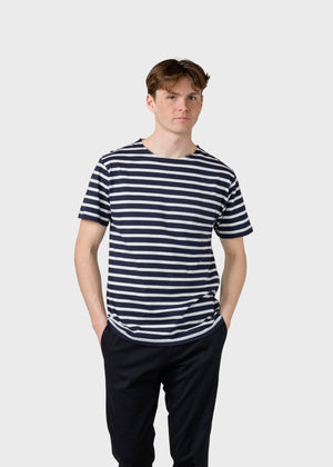 Klitmøller Collective ApS Albert tee T-Shirts Navy/cream