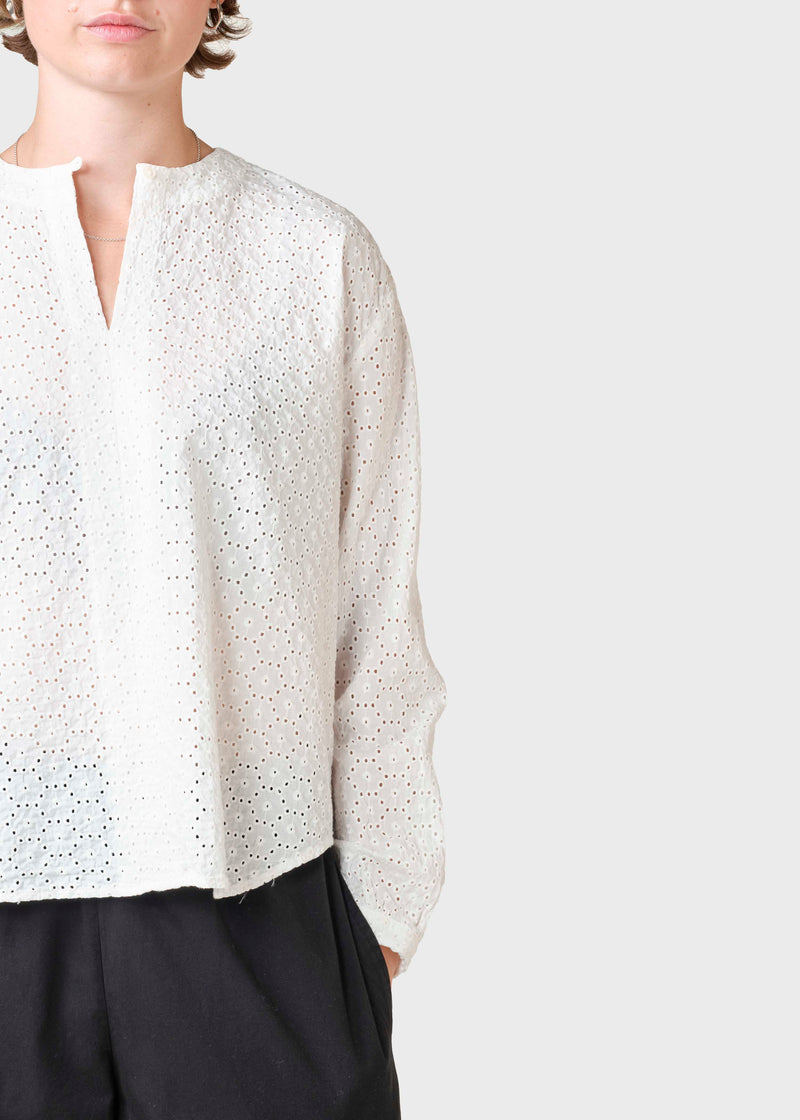 Klitmøller Collective ApS Alma embroidery blouse Shirts Cream