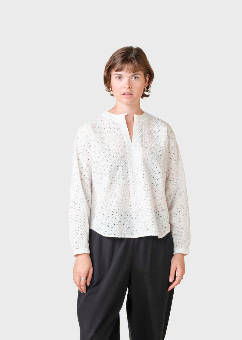 Klitmøller Collective ApS Alma embroidery blouse Shirts Cream