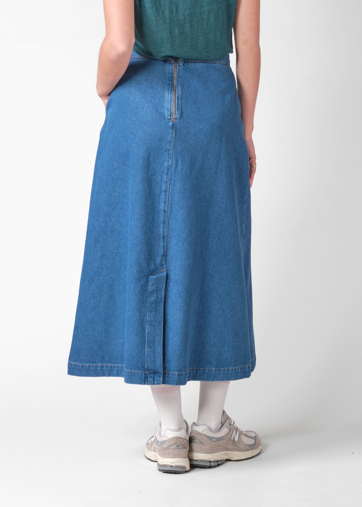 Klitmøller Collective ApS Amber denim skirt GOTS Skirts Light blue stonewash