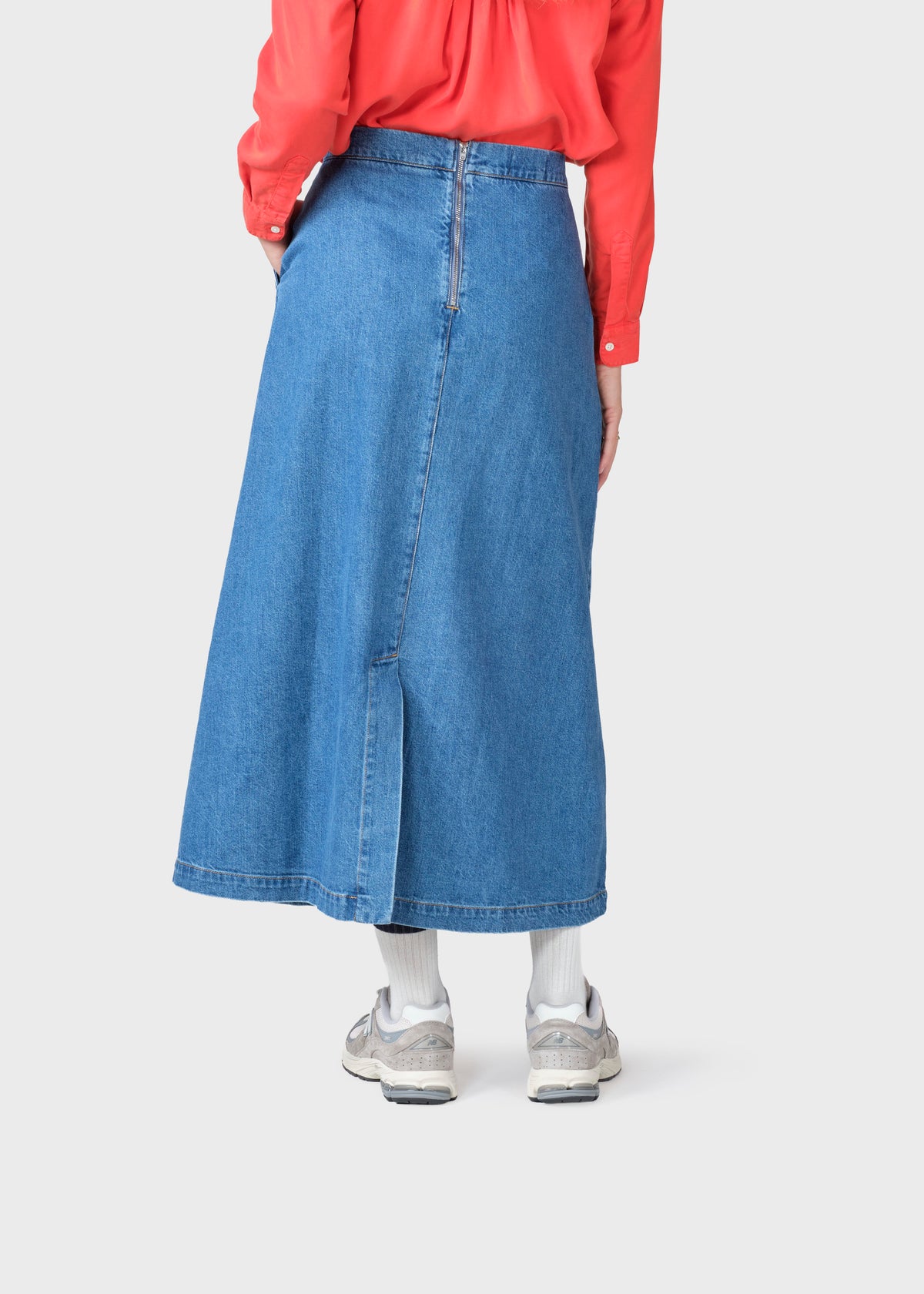Klitmøller Collective ApS Amber denim skirt GOTS Skirts Light blue stonewash
