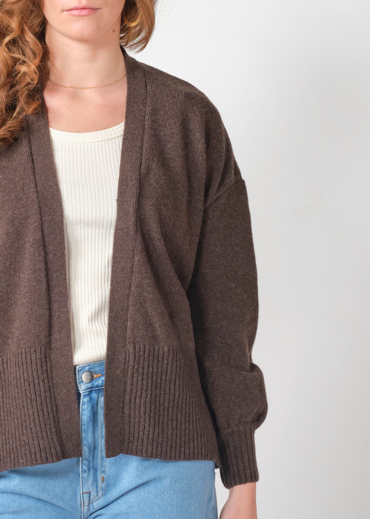 Klitmøller Collective ApS Annemarie cardigan knit Knitted sweaters Taupe