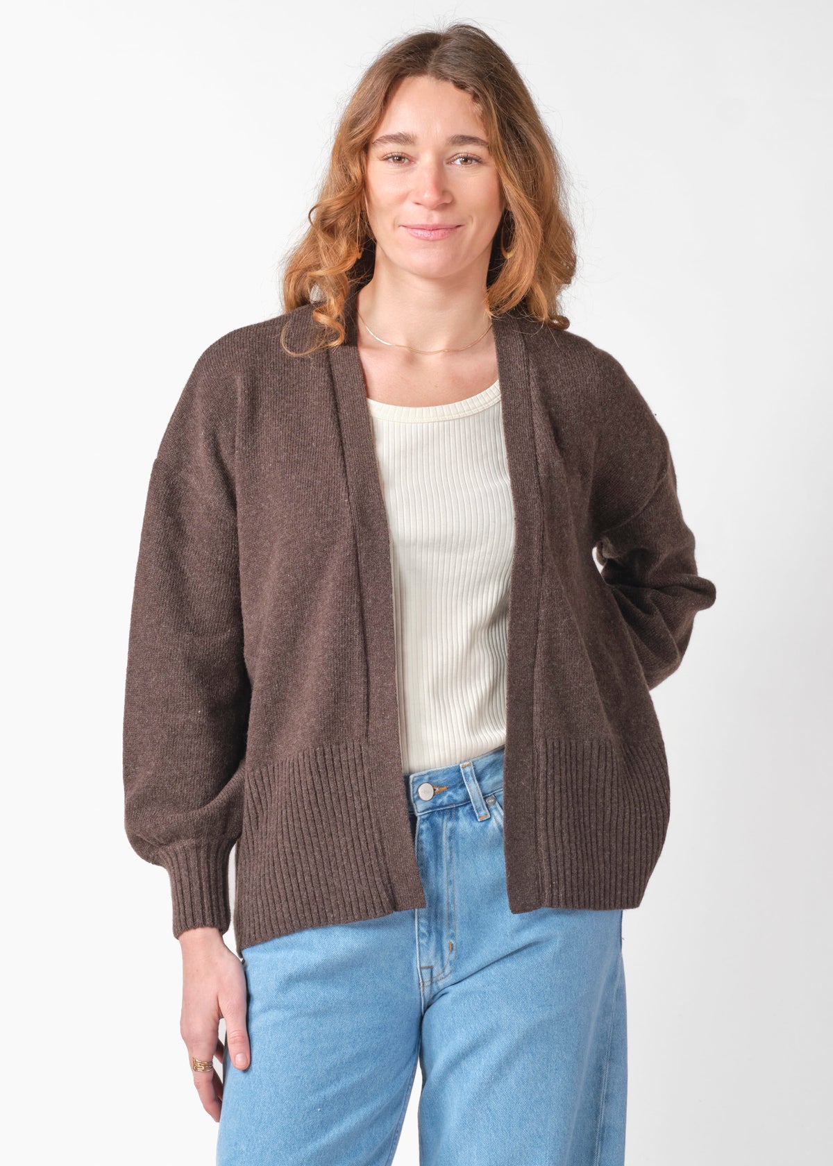 Klitmøller Collective ApS Annemarie cardigan knit Knitted sweaters Taupe