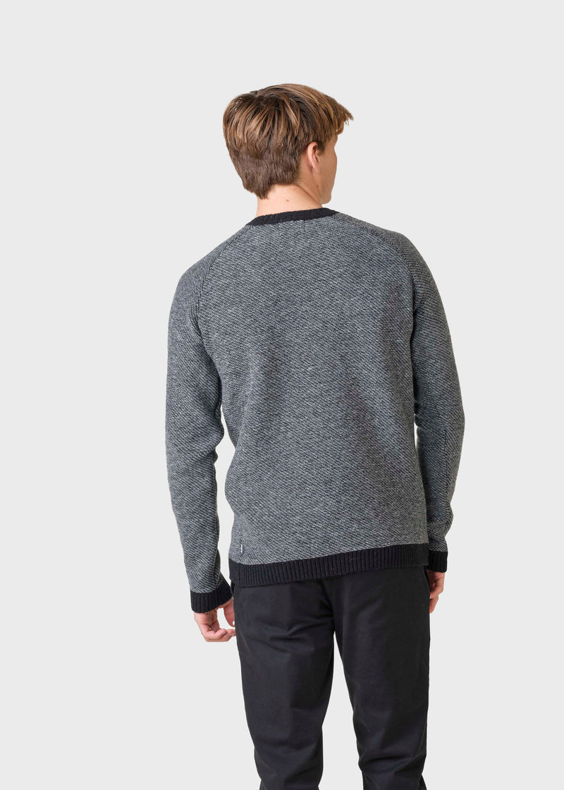 Klitmøller Collective ApS Arthur knit Knitted sweaters Black/light grey