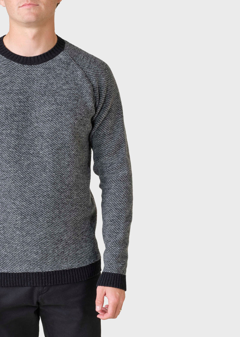 Klitmøller Collective ApS Arthur knit Knitted sweaters Black/light grey