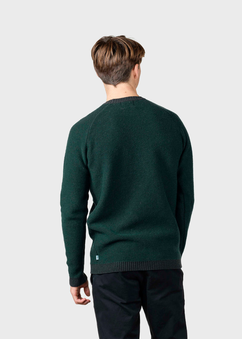 Klitmøller Collective ApS Arthur knit Knitted sweaters Olive/moss green